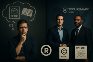 difference between trademark, copyright, and patent